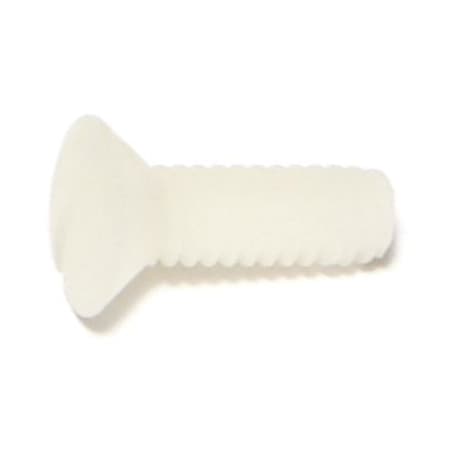 Midwest Fastener 1/4"-20 x 3/4 in Slotted Oval Machine Screw, Plain Nylon, 10 PK 77135